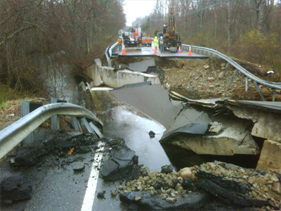 Collapsed Road